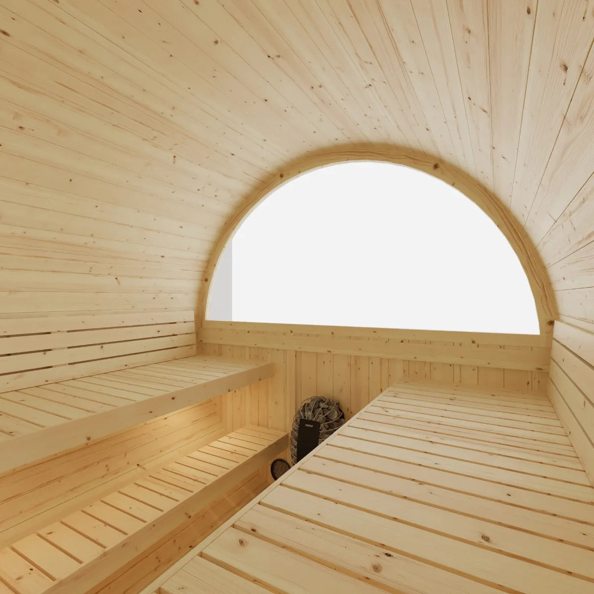 Helsinki Finnish Barrel Sauna with Terrace and WiFi Heater