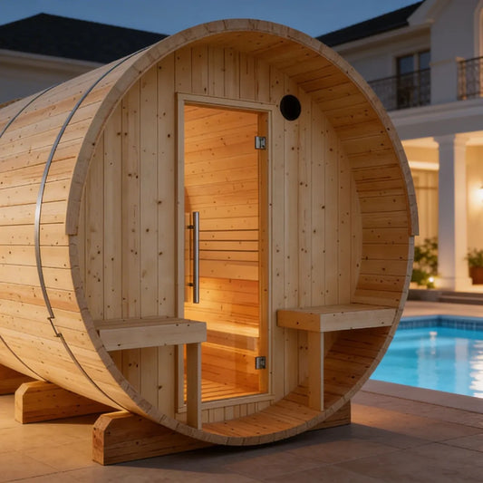 Helsinki Finnish Barrel Sauna with Terrace and WiFi Heater