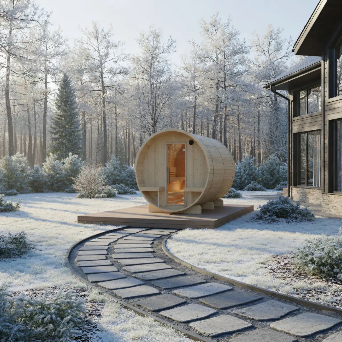 Turku Finnish Barrel Sauna with Terrace and WiFi Heater