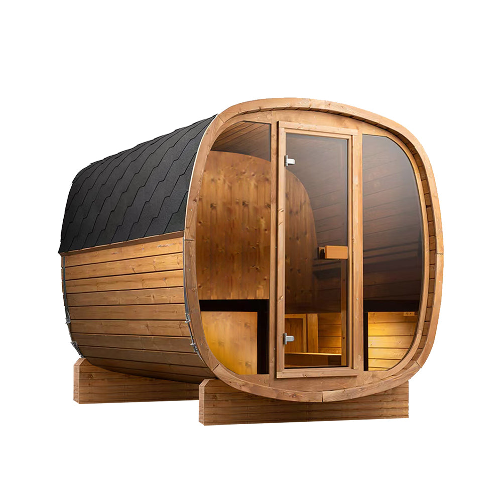 Auris Two Luxury Outdoor Cedar Sauna by Orivon Wellness