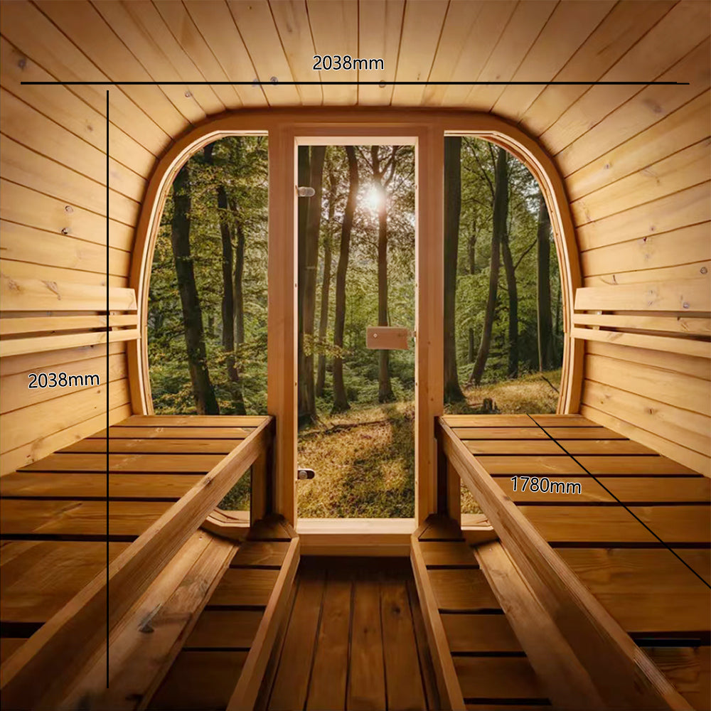 Auris Two Luxury Outdoor Cedar Sauna by Orivon Wellness