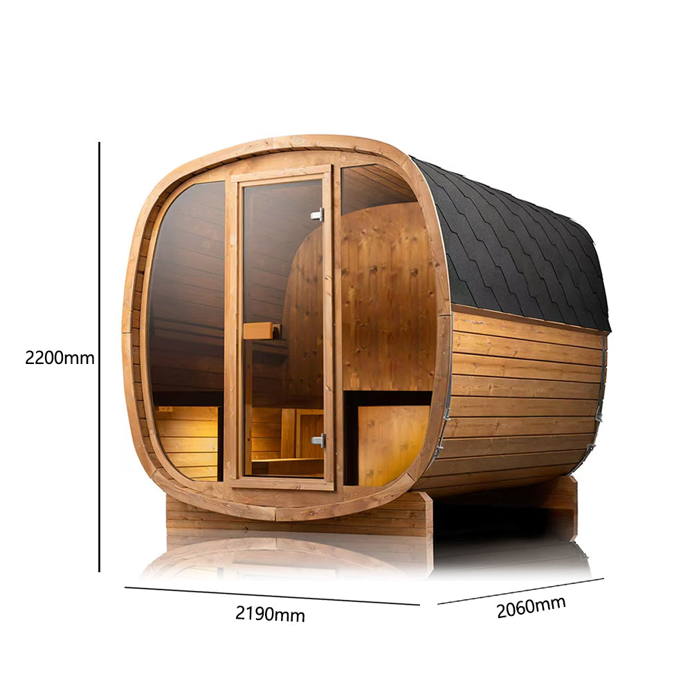 Auris Two Luxury Outdoor Cedar Sauna by Orivon Wellness